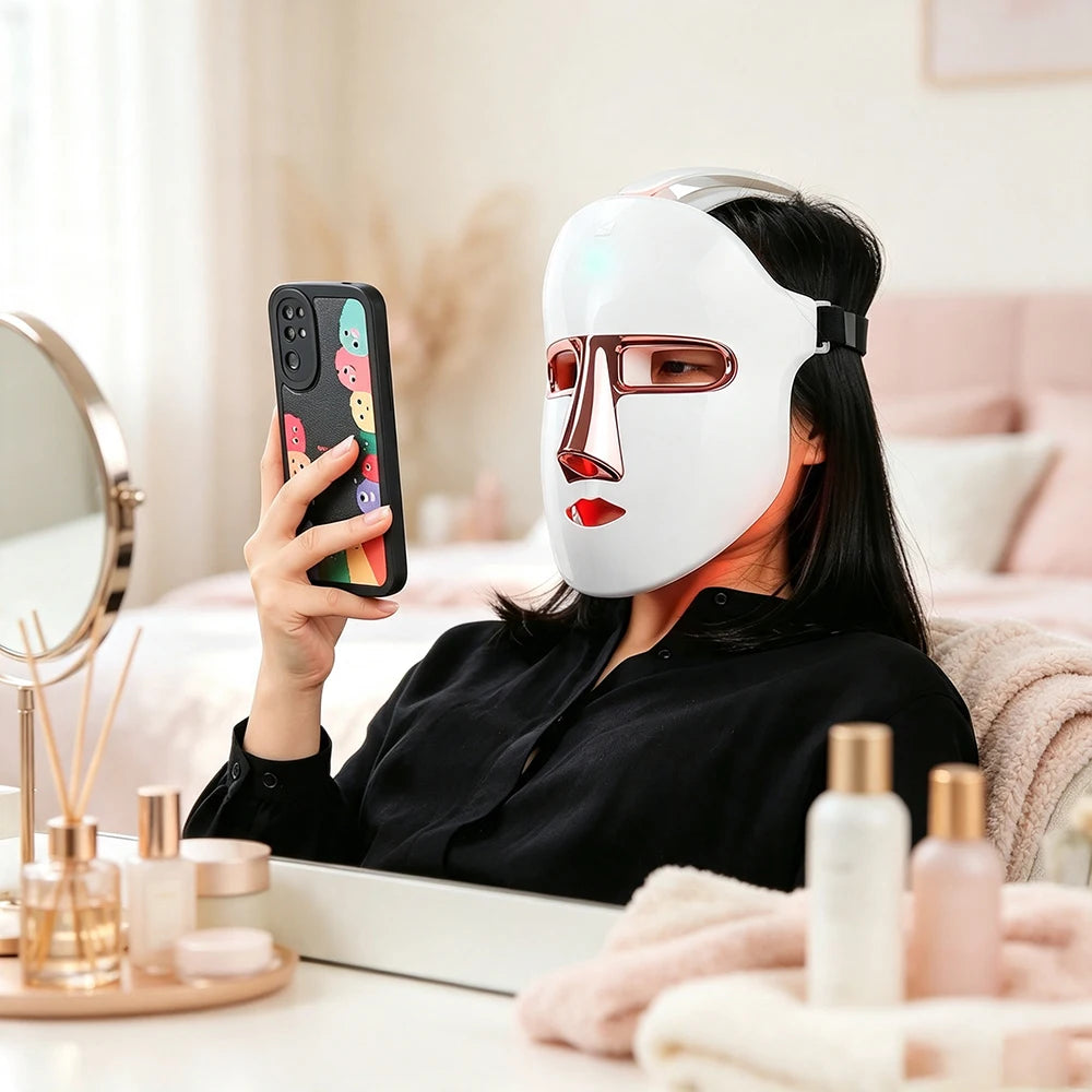 Foreverlily Wireless LED Photon Face Mask For Skin Rejuvenation Tightening
