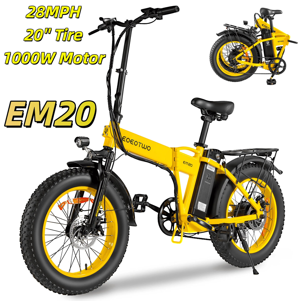 Eoeotwo 1000W Fat Tire Electric Bike For Adult Commuters