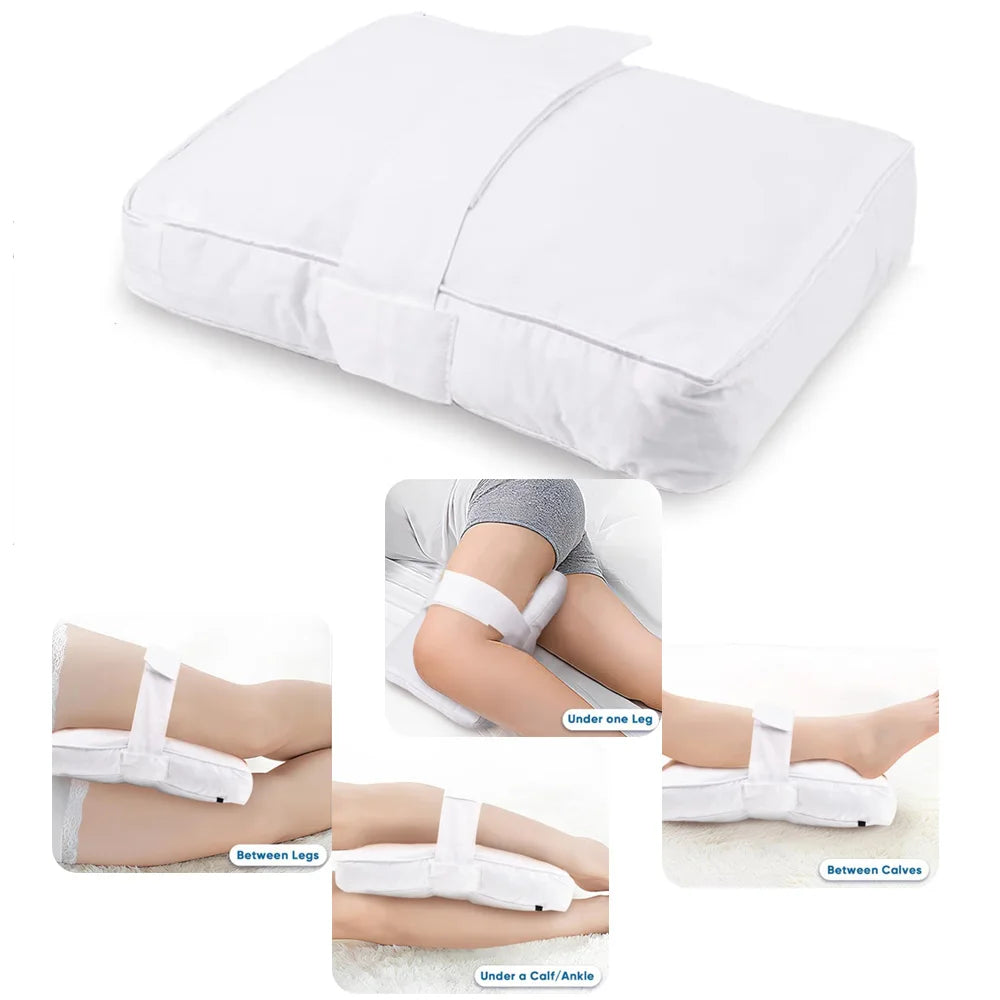 Memory Foam Knee Pillow For Side Sleepers With Straps