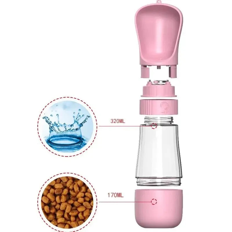 Portable Glass Pet Water Bottle Dogs Travel Drinking Dispenser