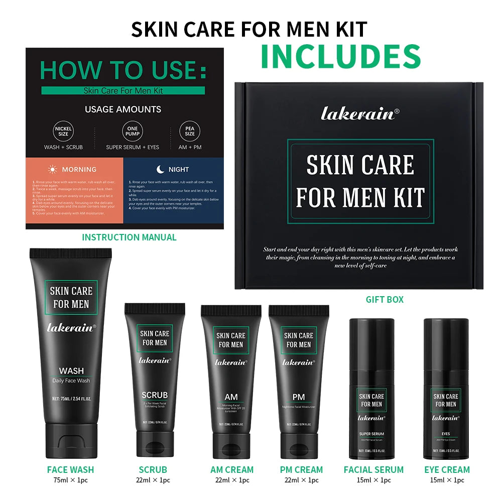 Lakerain Hydrating Oil Control Facial Skin Care Set SPF