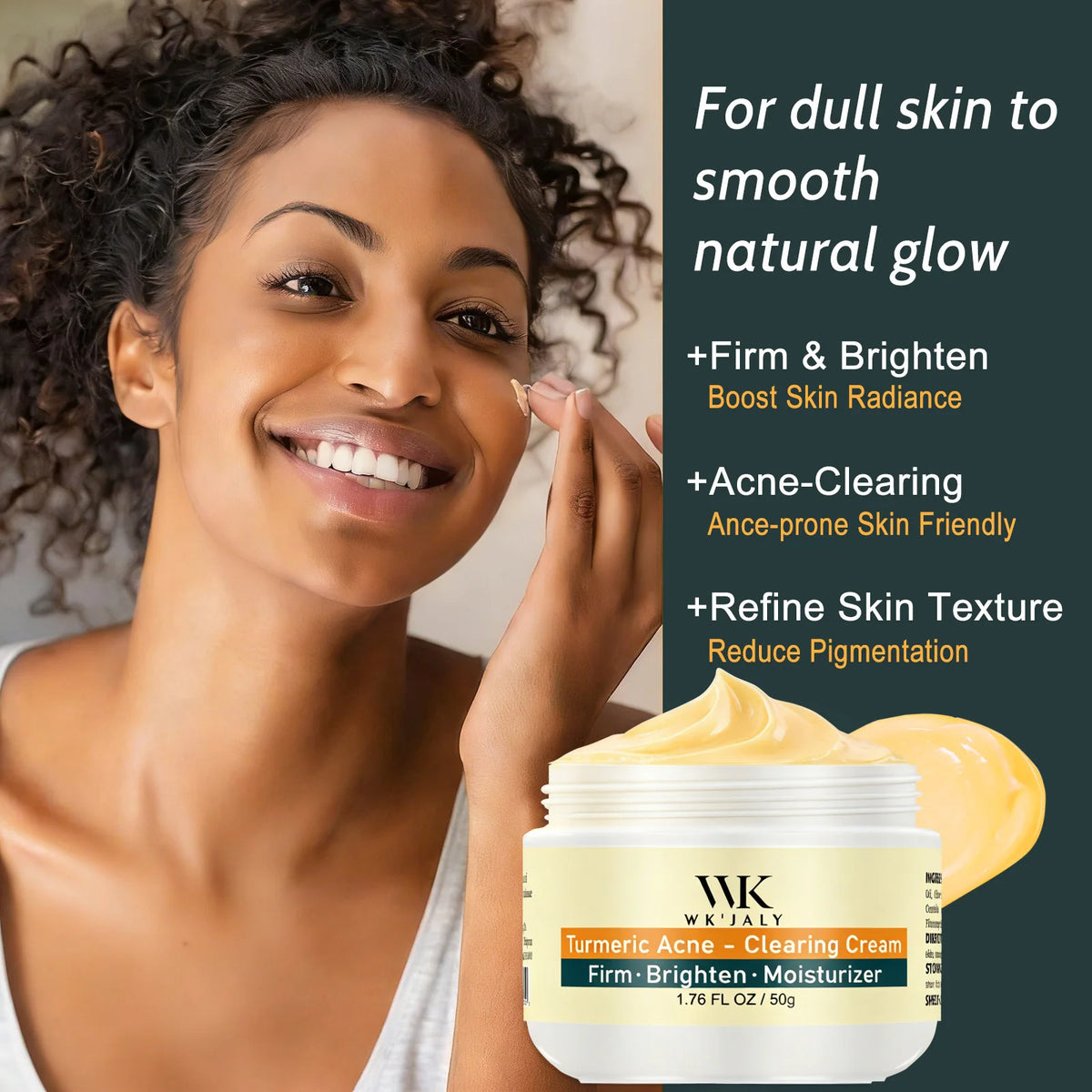 Wk Jaly Turmeric Brightening Facial Cream For Acne Care