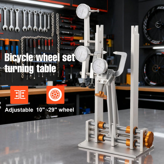 Bicycle Wheel Set Turning Table Bike Repair Truing Bearing Stand Wheel Tuning Repair Tool Kit Repairing Rack