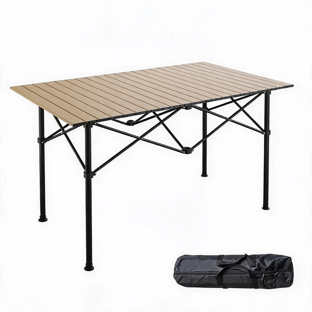 HiMISS Portable Folding Aluminum Camping Table With Carry Bag