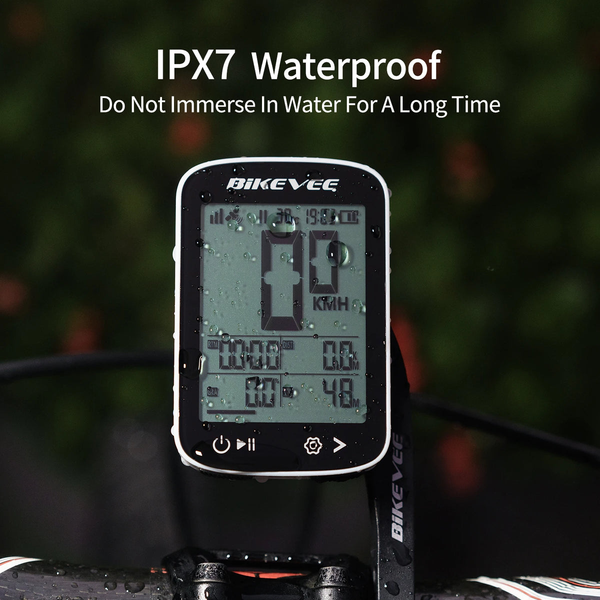 Bikevee Wireless Rechargeable Bike Computer GPS Speedometer And Odometer