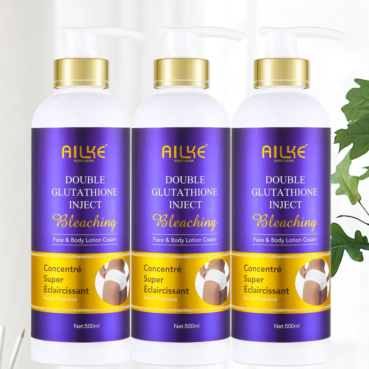 AILKE Glutathione Brightening Skin Care Kit With Lotion And Serum