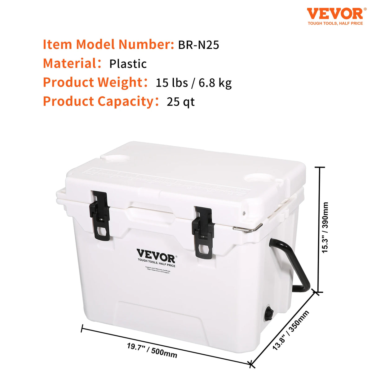 SucceBuy 25/33/45/52QT Portable Hard Cooler Fully Insulated Ice Chest Cooling Box Goods Basket for Beach Outdoor Camping Travel