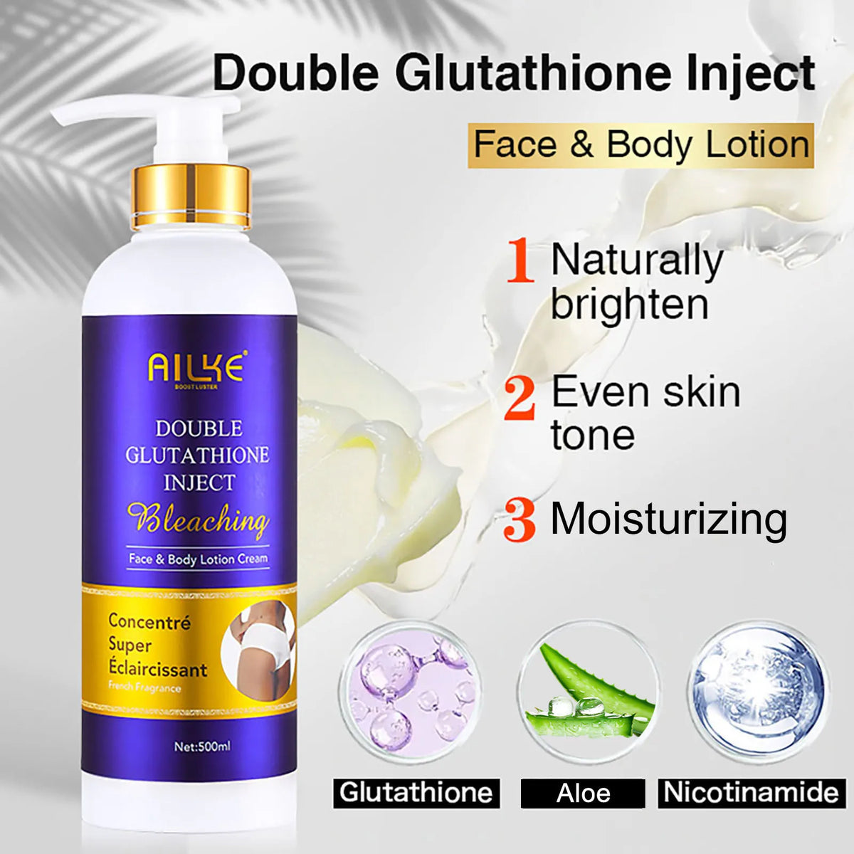 AILKE Glutathione Brightening Skin Care Kit With Lotion And Serum