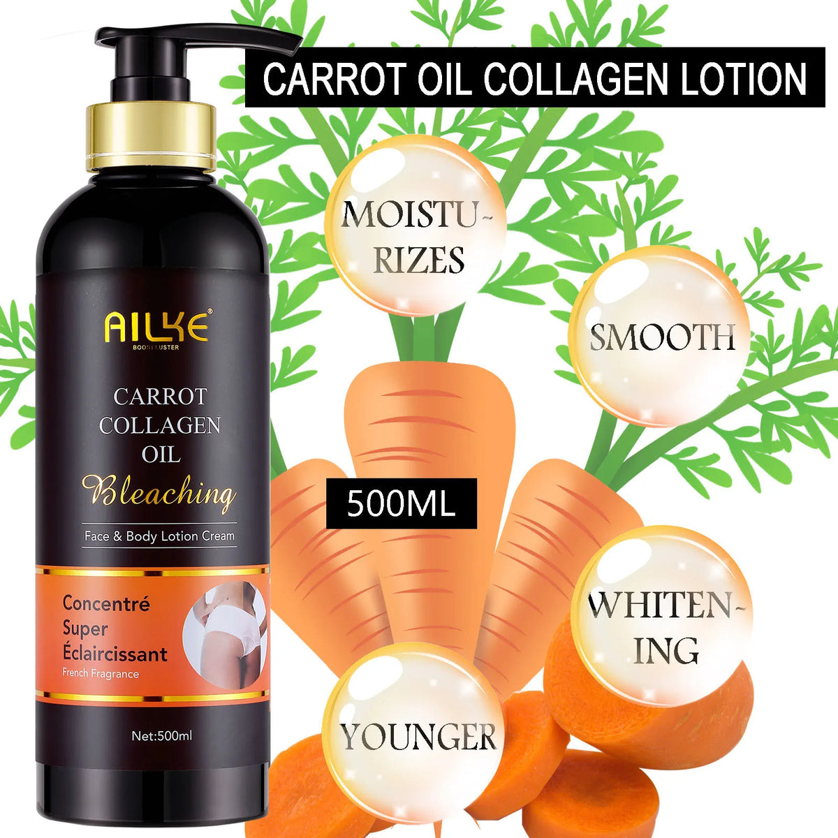 Ailke Whitening Moisturizing Body Lotion Reduces Dark Spots