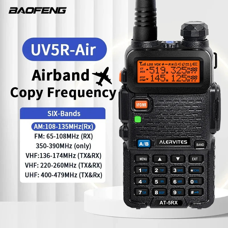 ALERVITES AT-5RX Dual Band High Power Portable Two Way Radios