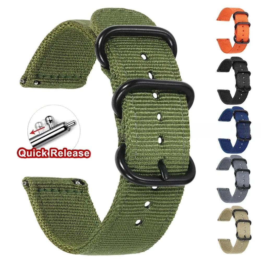 Durable Nylon Quick Release Watch Strap For Modern Everyday Wear