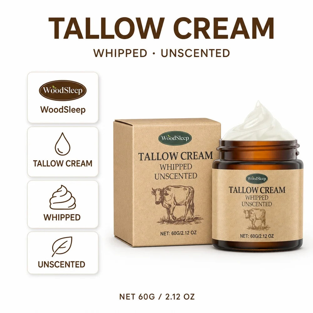 Natural Whipped Tallow Face Cream Unscented For Sensitive Skin Moisturizing