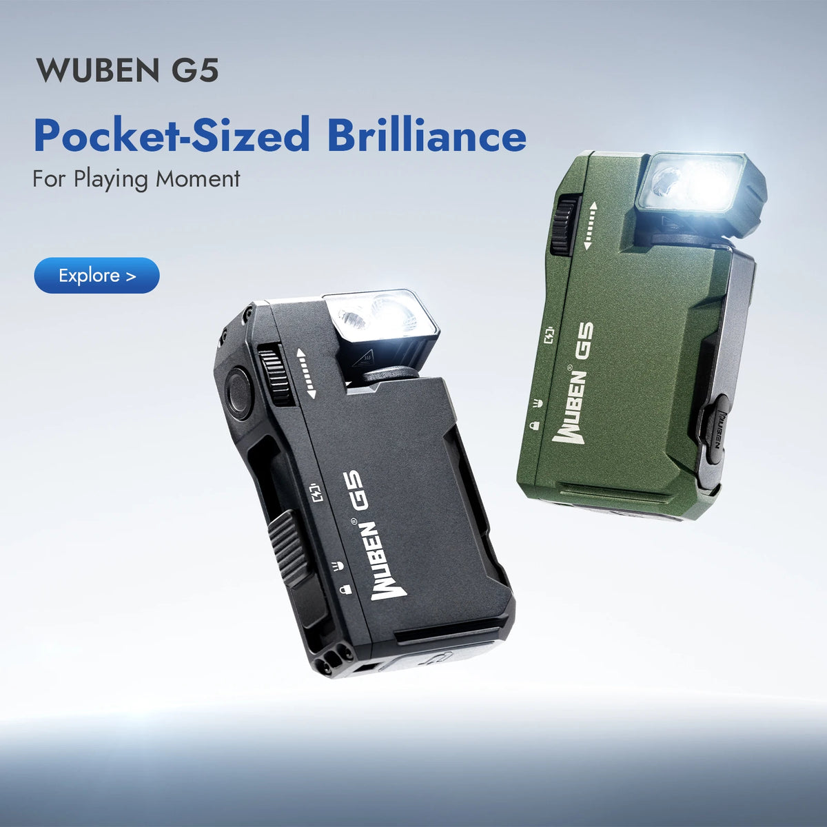 Wuben G5 Magnetic Led Flashlight Usb C Rechargeable Edc