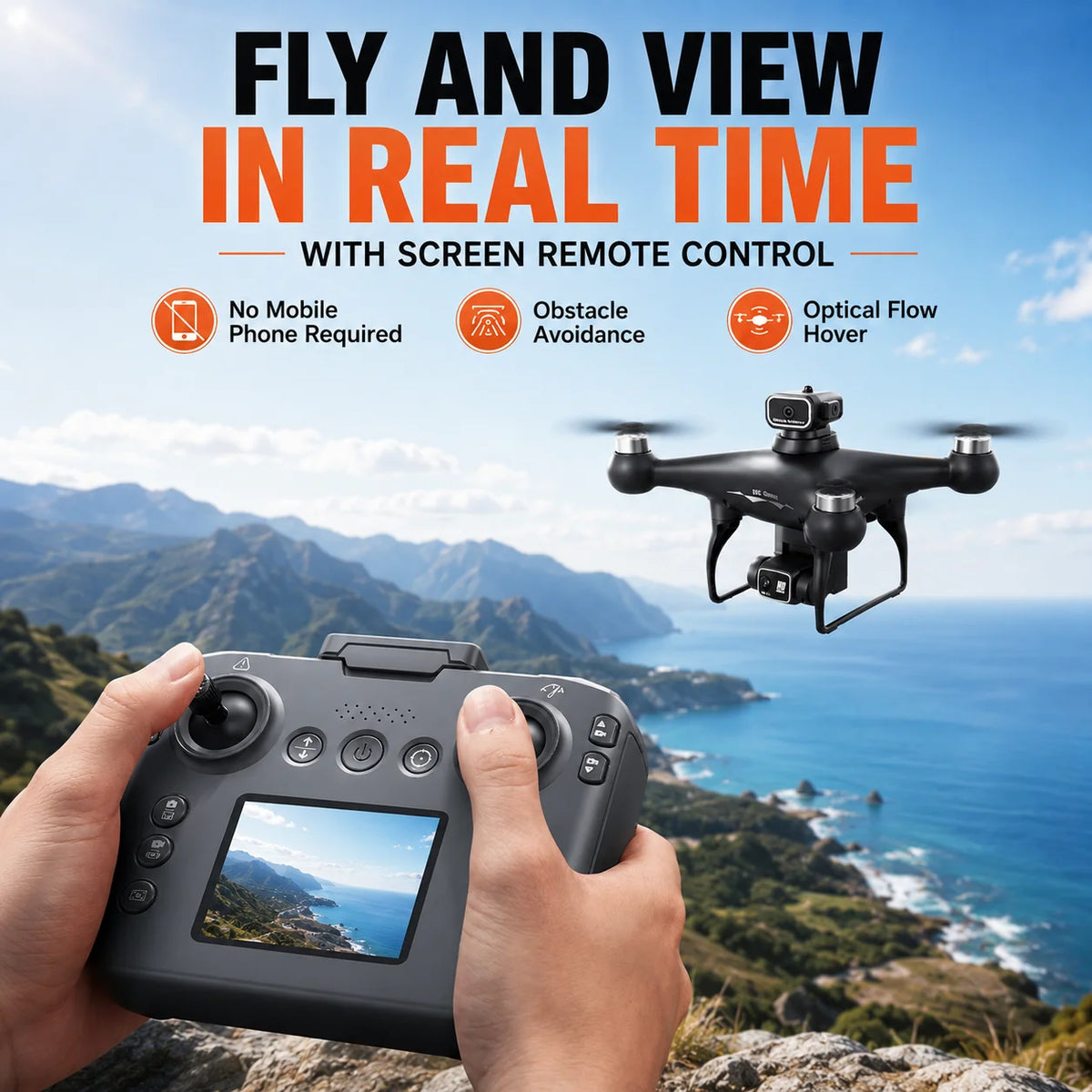ZNLYRION Brushless RC Drone With Dual Camera And WiFi FPV