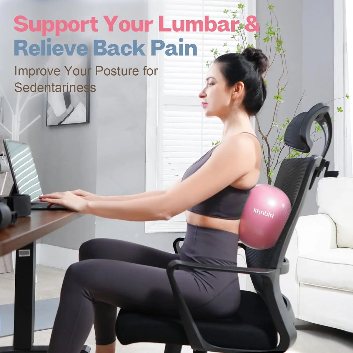 Kisnbld Anti Burst Mini Pilates Ball For Core Stability