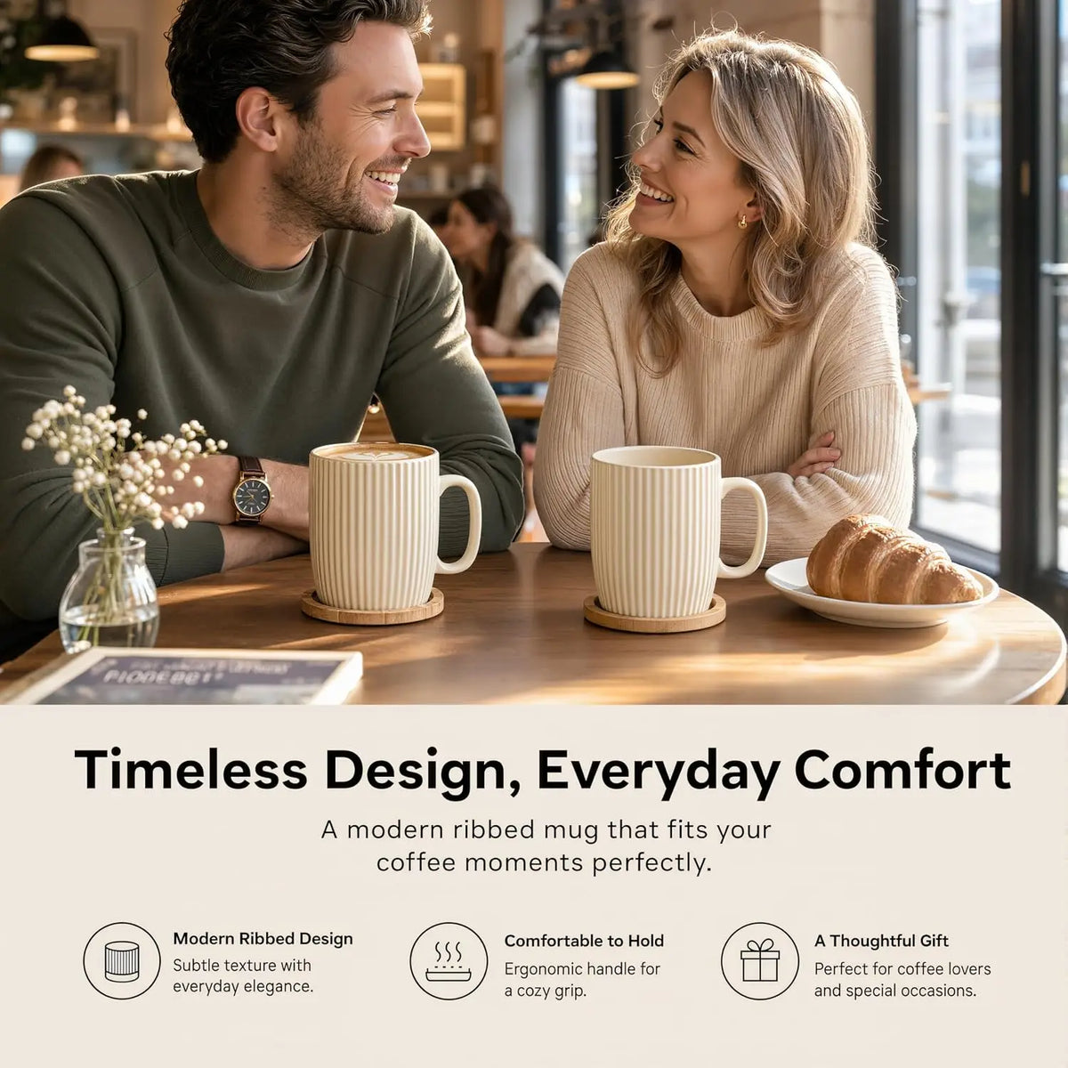 Leak Proof Portable Travel Coffee Mug With Durable Handles