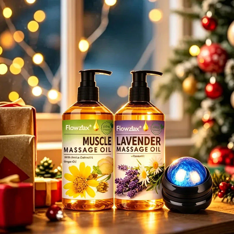 Pure Castor Oil Moisturizer Hair Skin Nails With Massage Balls