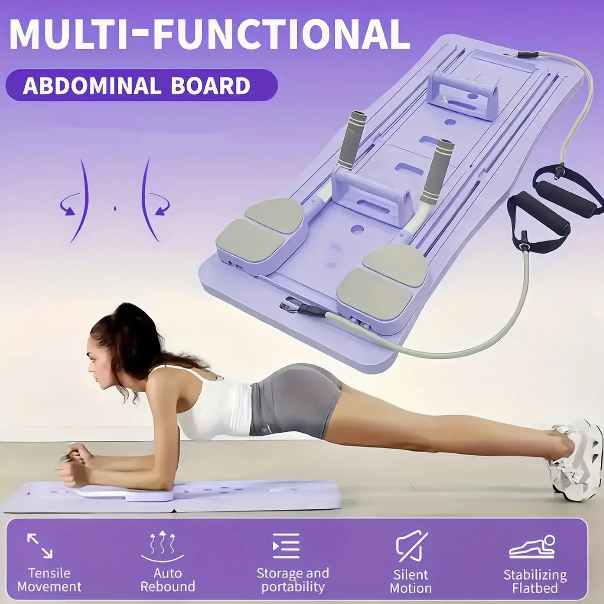 Foldable Pilates Sliding Board For Core And Leg Training