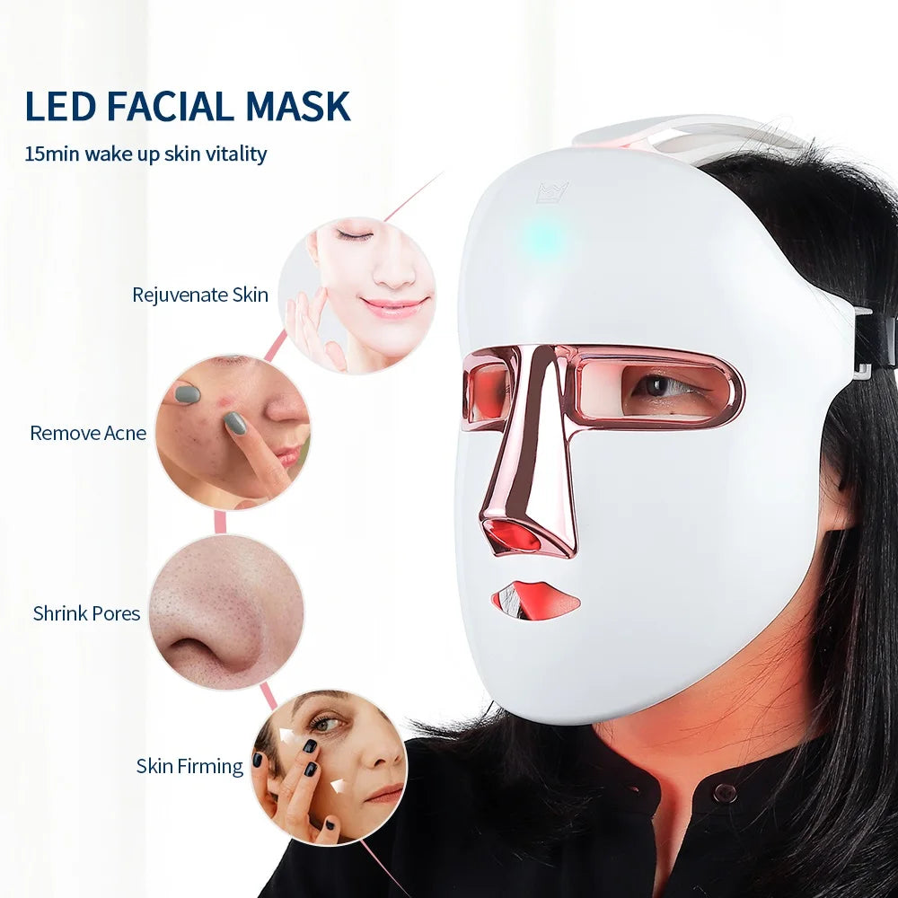 Foreverlily Wireless LED Photon Face Mask For Skin Rejuvenation Tightening