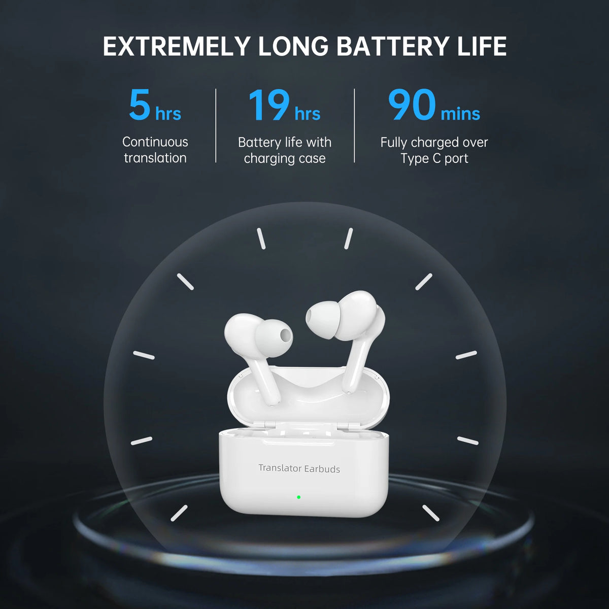 Wooask M6 Translator Earbuds With Real Time Language Translation