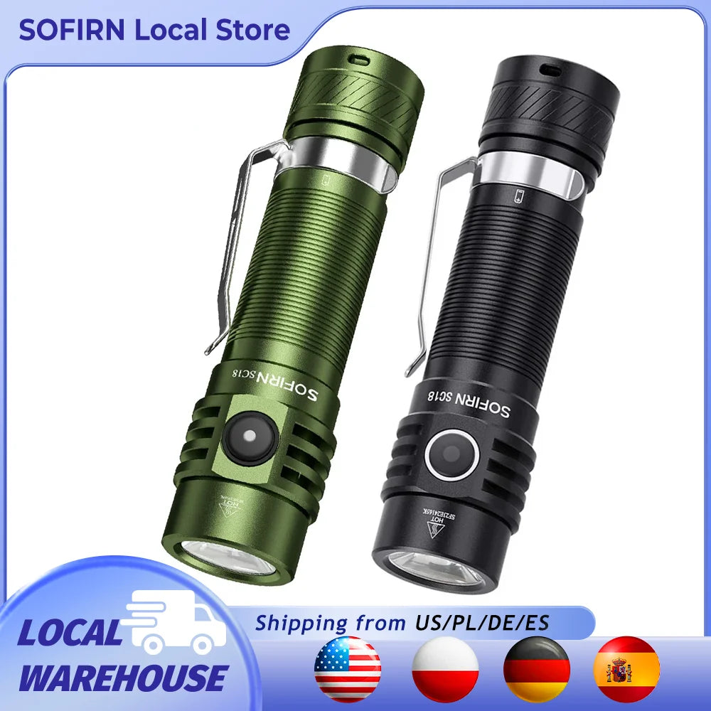 Sofirn SC18 LED Flashlight Featuring TIR Optics And USB Charging