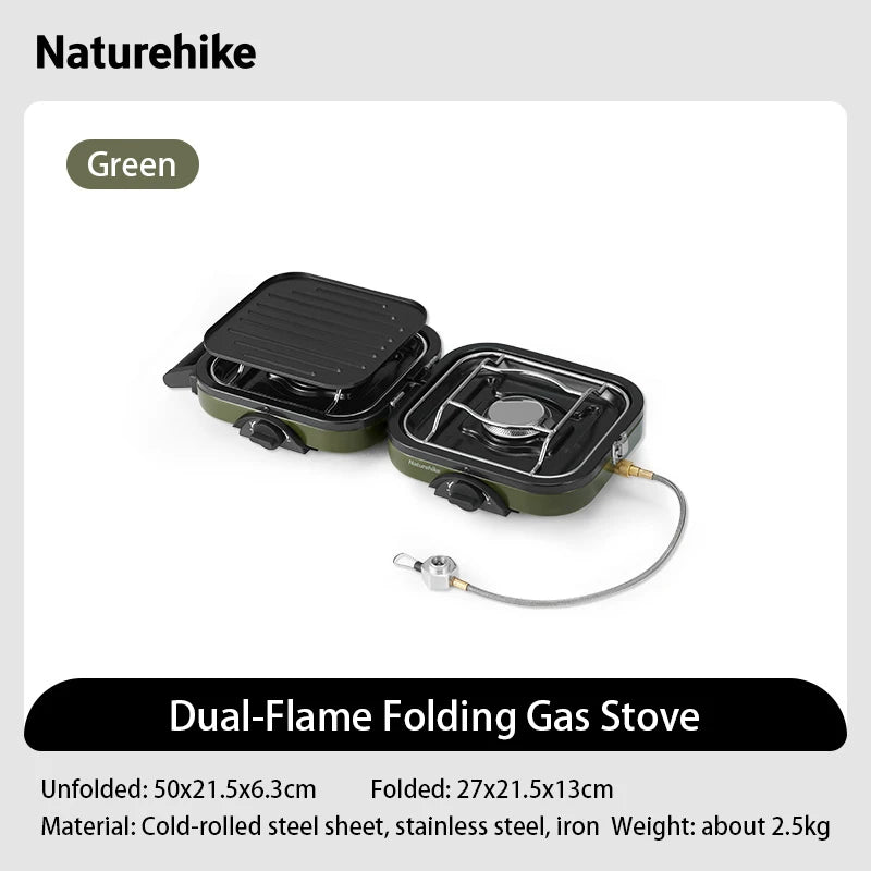 Naturehike Portable Two Burner Folding Gas Outdoor Stove