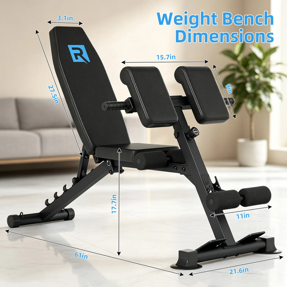 Adjustable Multifunctional Roman Chair For Home Core Strength Training