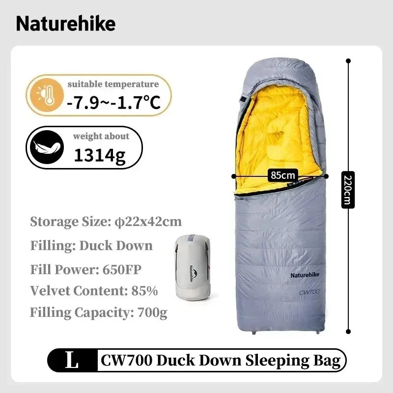 Naturehike Ultralight 650FP Duck Down Sleeping Bag For Camping