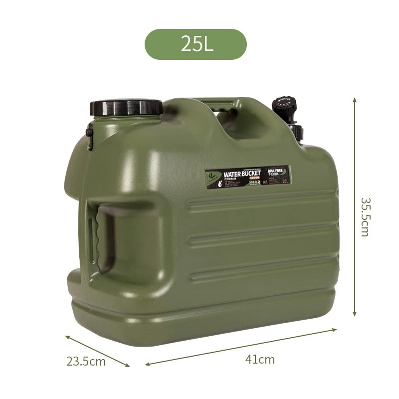 Collapsible Water Tank Carrier With Spigot For Camping Hiking