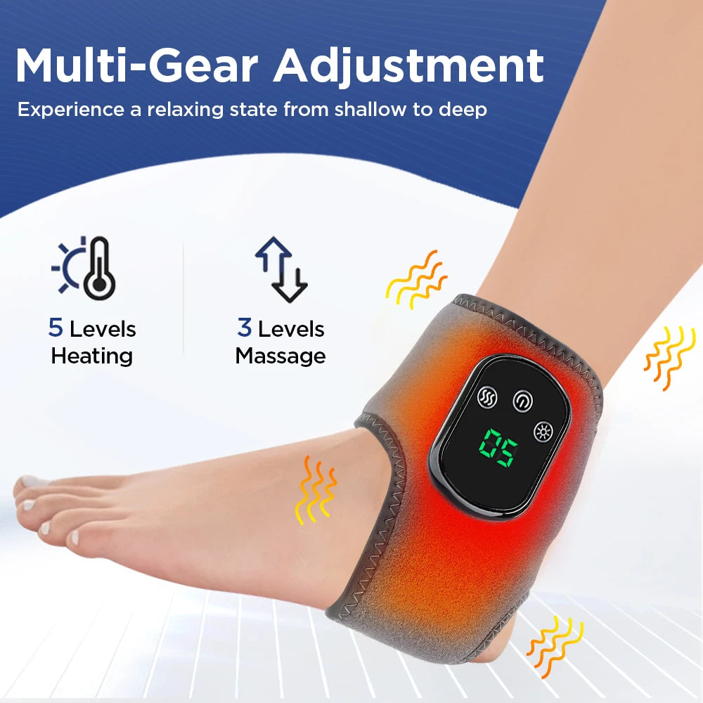 Pastsky Electric Heated Vibration Foot Massager For Muscle Relaxation