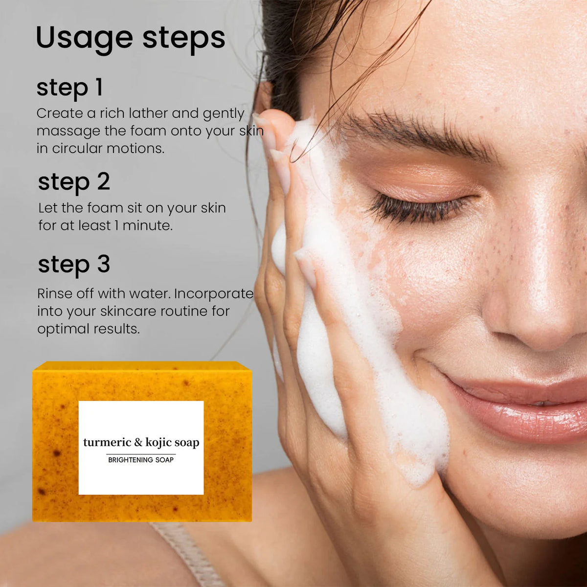 Natural Turmeric Handmade Facial And Body Brightening Soap Bar