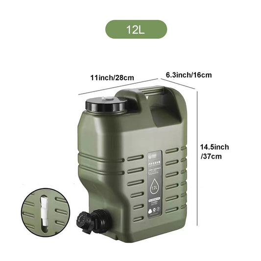 Collapsible Water Tank Carrier With Spigot For Camping Hiking