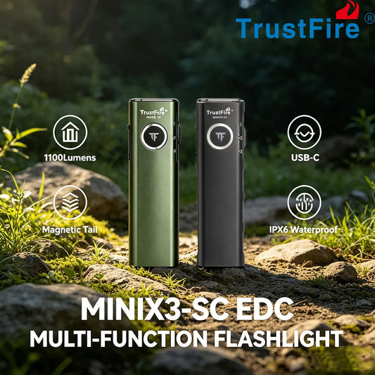 TrustFire Minix3 Sc 3 In 1 Rechargeable UV EDC Flashlight