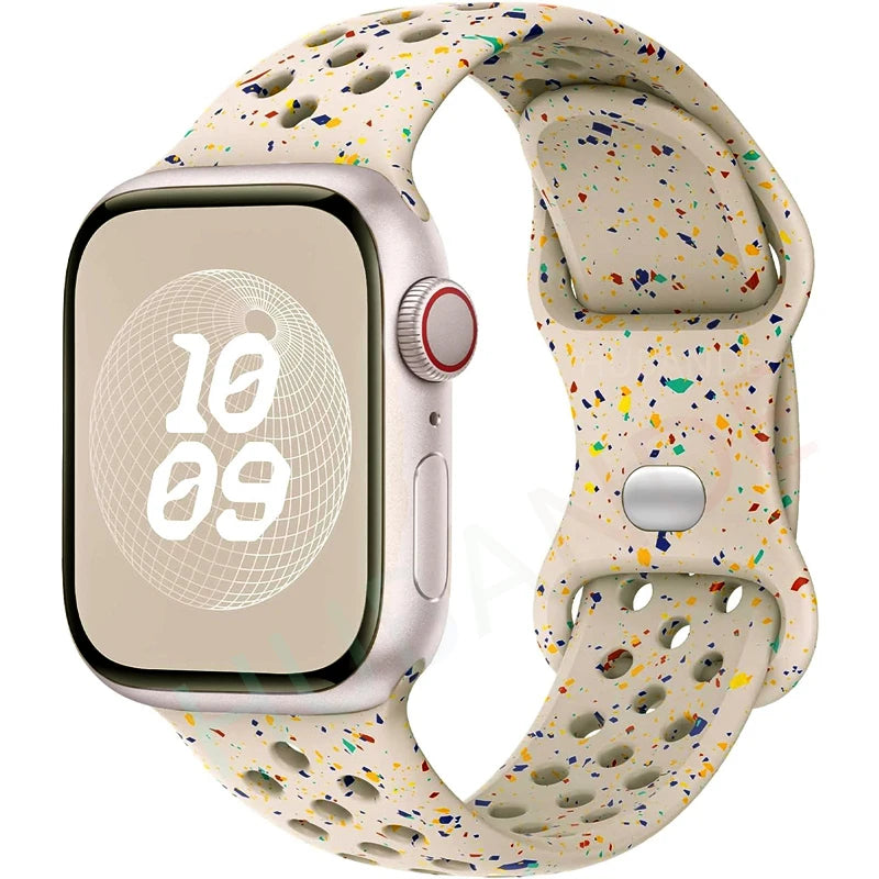 Strap For Apple Watch Band 44mm 49mm 45mm 40mm 41mm 38mm 42mm correa Breathable sports bracelet iwatch series 8 SE 7 6 5 9 Ultra