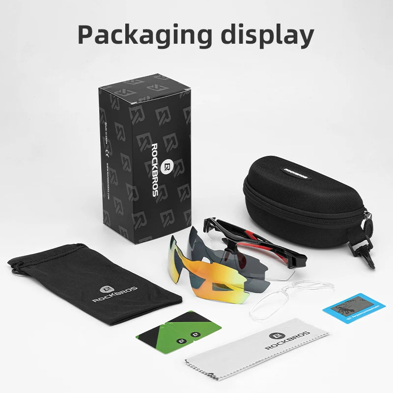 Rockbros Polarized Cycling Sunglasses With Replaceable Lenses