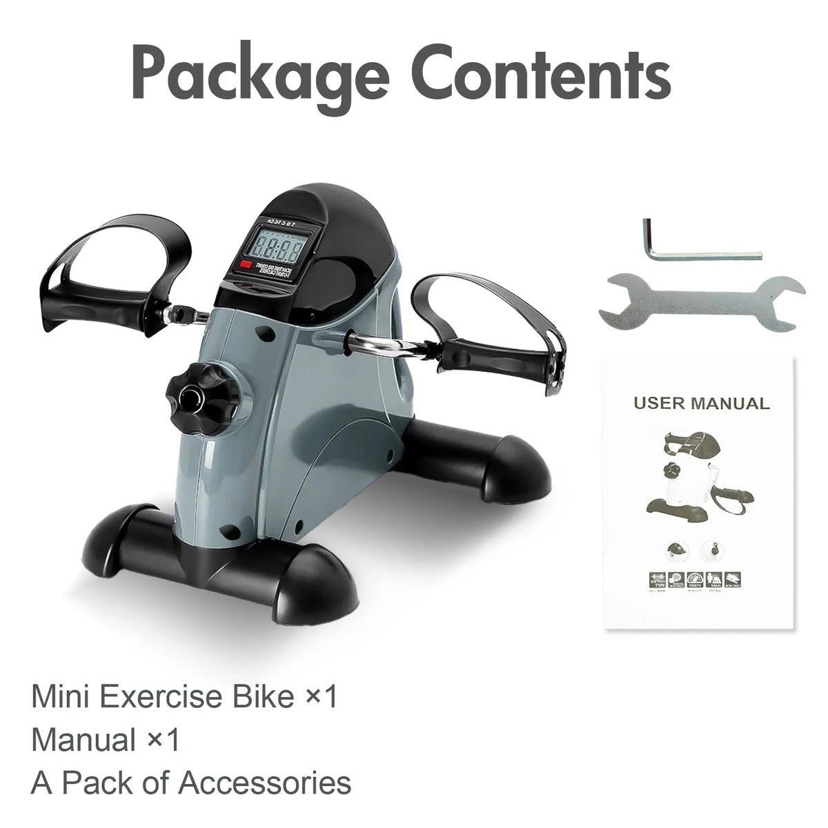 Mini Motorized Pedal Exerciser Featuring Digital LCD Display