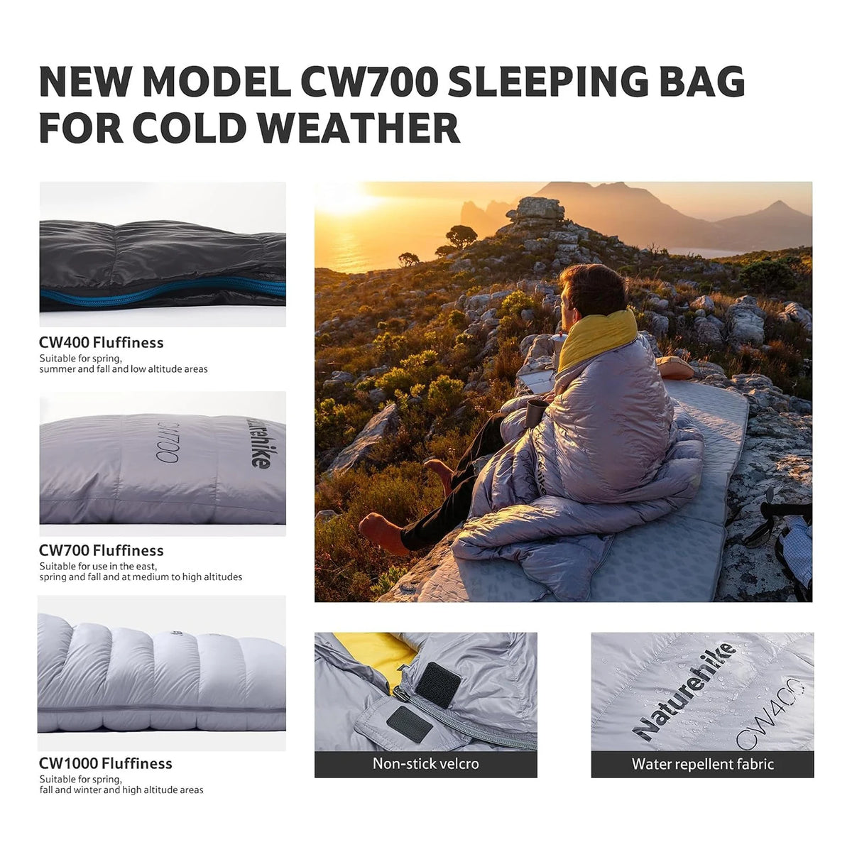Naturehike Ultralight 650FP Duck Down Sleeping Bag For Camping